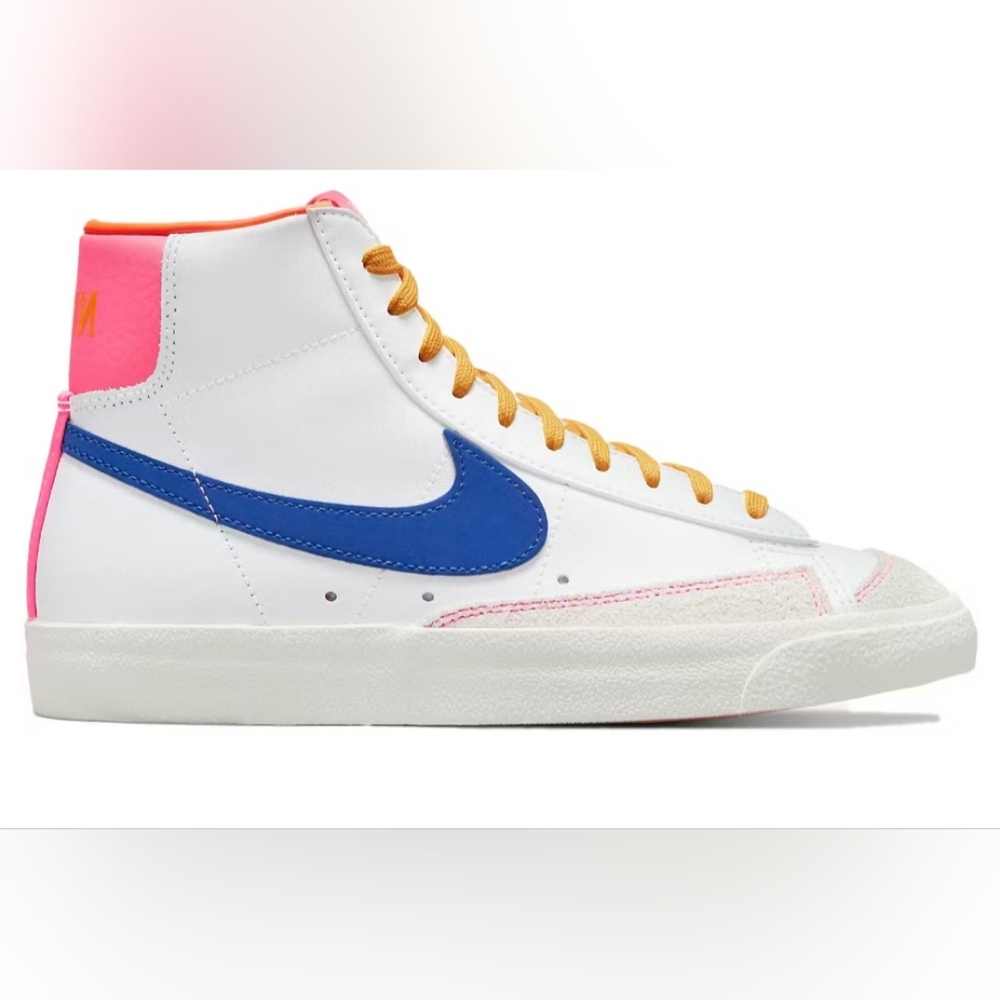 Womens Nike Blazer Mid '77 white racer/blue/hyper pink Size 8.5
